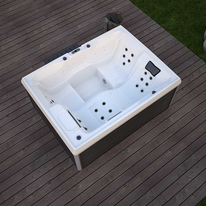 Star de la maison Whirlpool en plein air, 24 jets de massage LED, escaliers et couverture thermique, 3 personnes