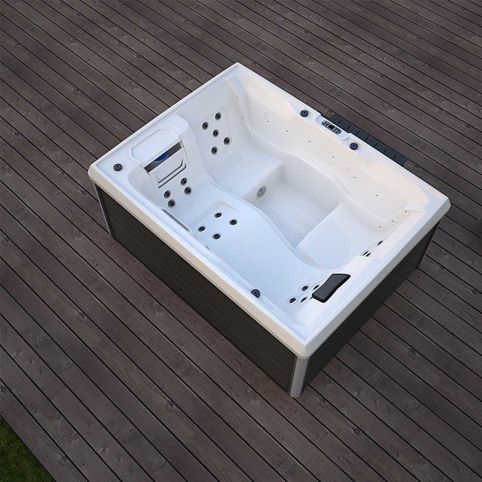 Star de la maison Whirlpool en plein air, 24 jets de massage LED, escaliers et couverture thermique, 3 personnes