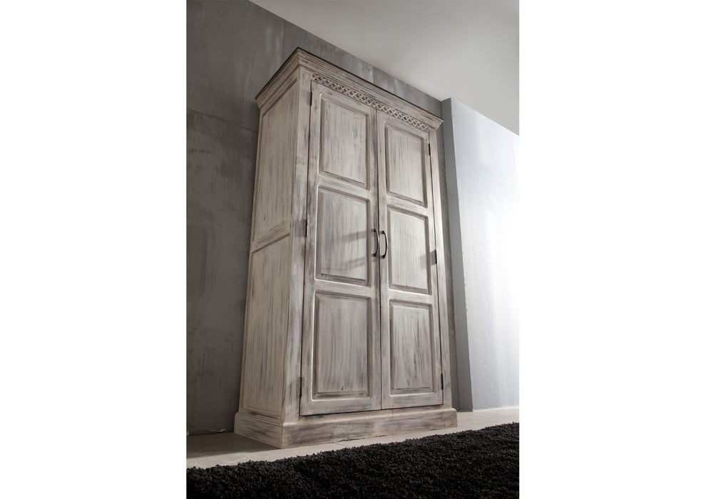 Cabinet Mango / Acacia 105x50x180 Château à cire blanc