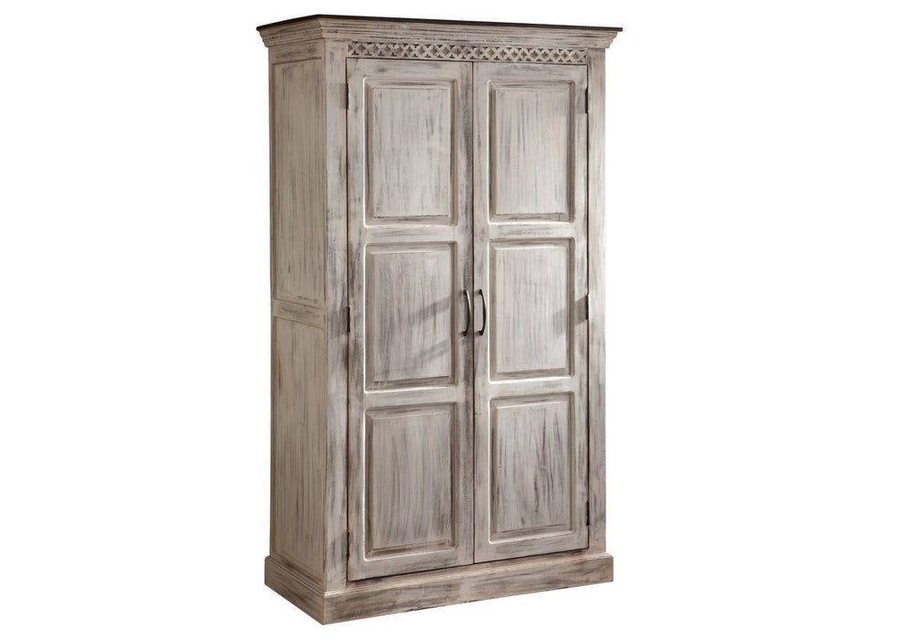 Cabinet Mango / Acacia 105x50x180 Château à cire blanc