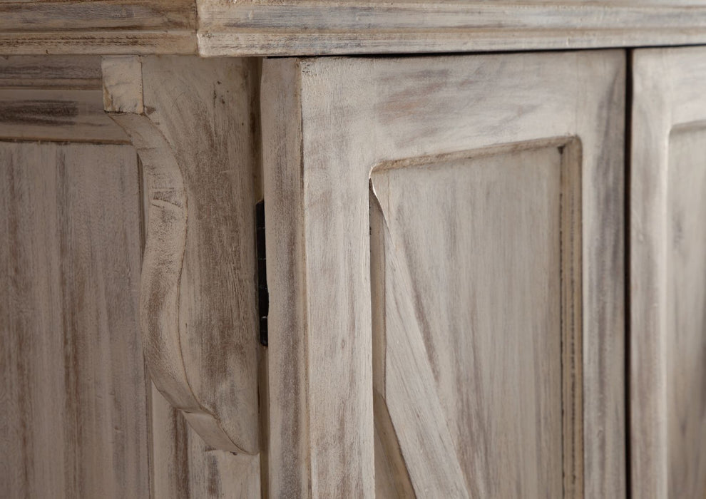 Cabinet Mango / Acacia 90x45x135 Château à cire blanc