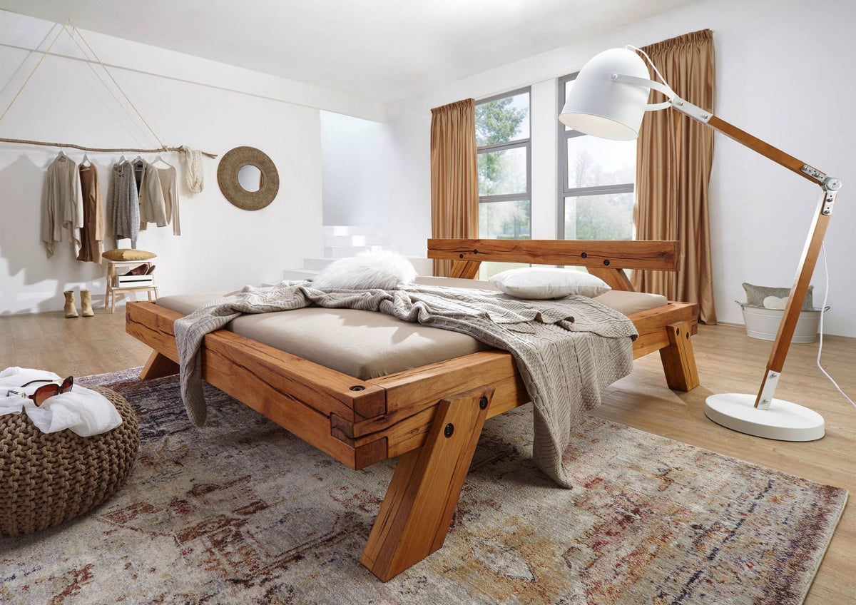 Letto a trave 160x200 Montagne oliate da natura selvatica — floki24