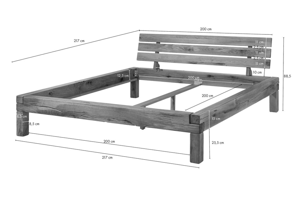 Beast Bed Wild Oak 200x200x88.5 Nature Hiled Cracow