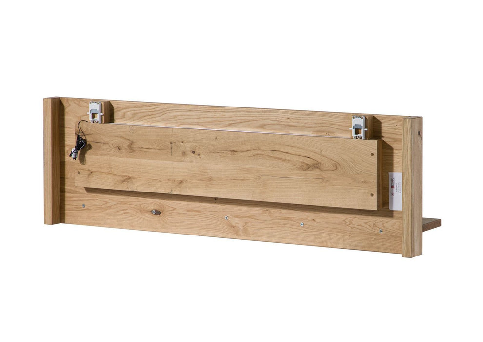 Wall shelf wild oak incl. LED various sizes naturally oiled cardiff