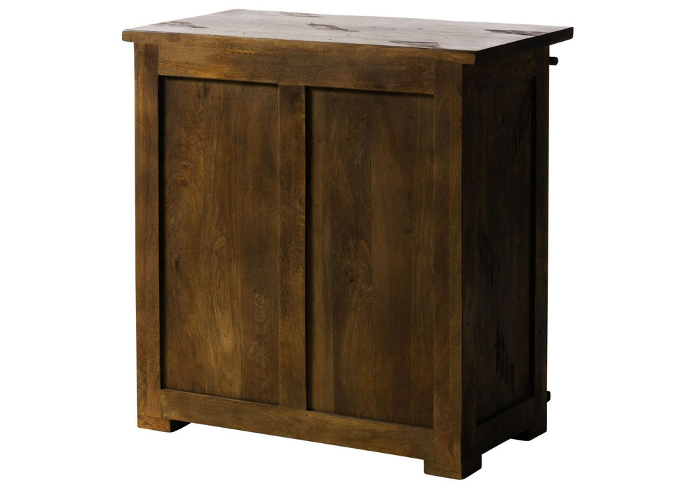 Commode à vin mango 80x40x82 Railway peint