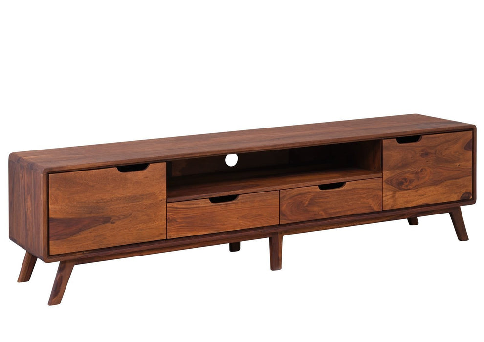 TV board sideboard sheesham full massif Prettin 180x40x48 - walnut painted