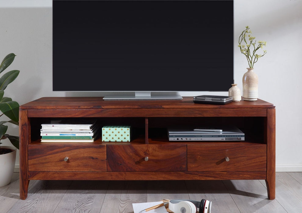 TV Board Sheesham Brooklyn 146x50x55 - Walnut Hiled