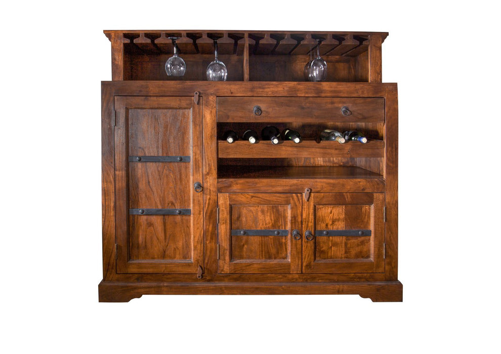 Armoire à vin armoire dans le style colonial Acacia, 140x66x125 Oxford - brun clair peint