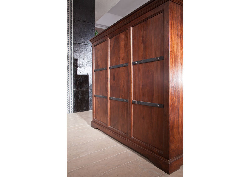 Colonial-Style Bar Chief Acacia, 140x66x125 Oxford - brun foncé peint