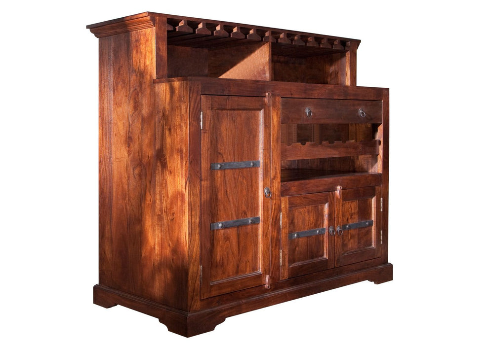 Colonial-Style Bar Chief Acacia, 140x66x125 Oxford - brun foncé peint