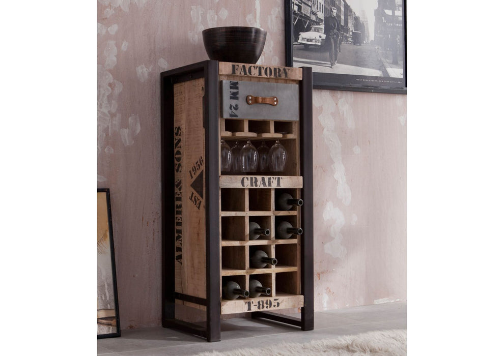 Wine shelf Mango 51x40x110 nature prints factory