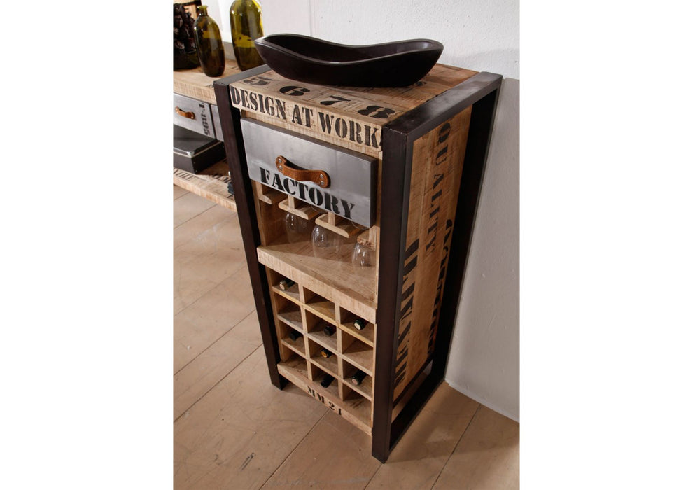 Wine shelf Mango 51x40x110 nature prints factory