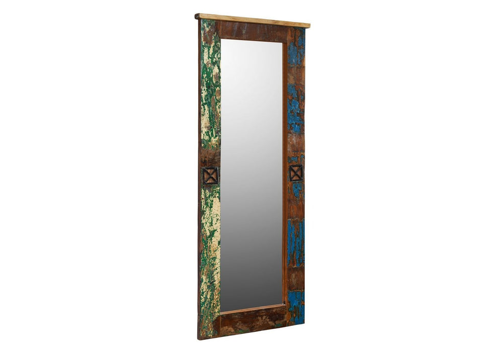 Miroir Old Wood 59x5x145 Nature peinte à l'esprit peint à plusieurs colorants