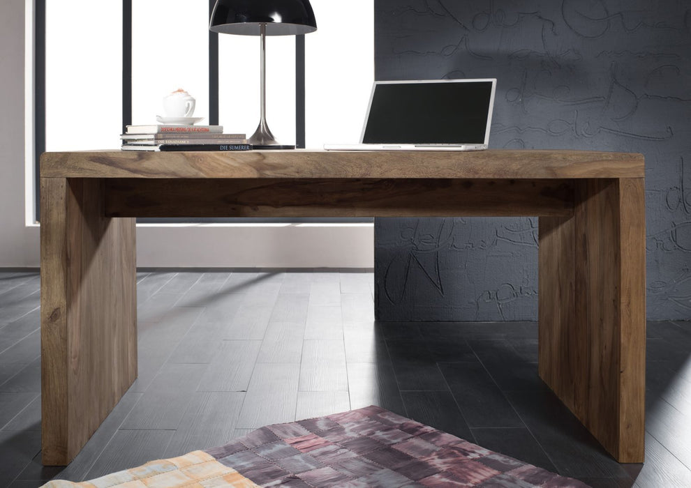 Bureau sheesham 148x75x78 gris gris gris gris