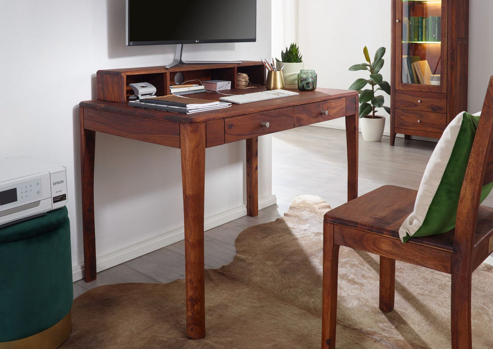 Sheesham Desk 112x71x85 Walnut Hiled Brooklyn