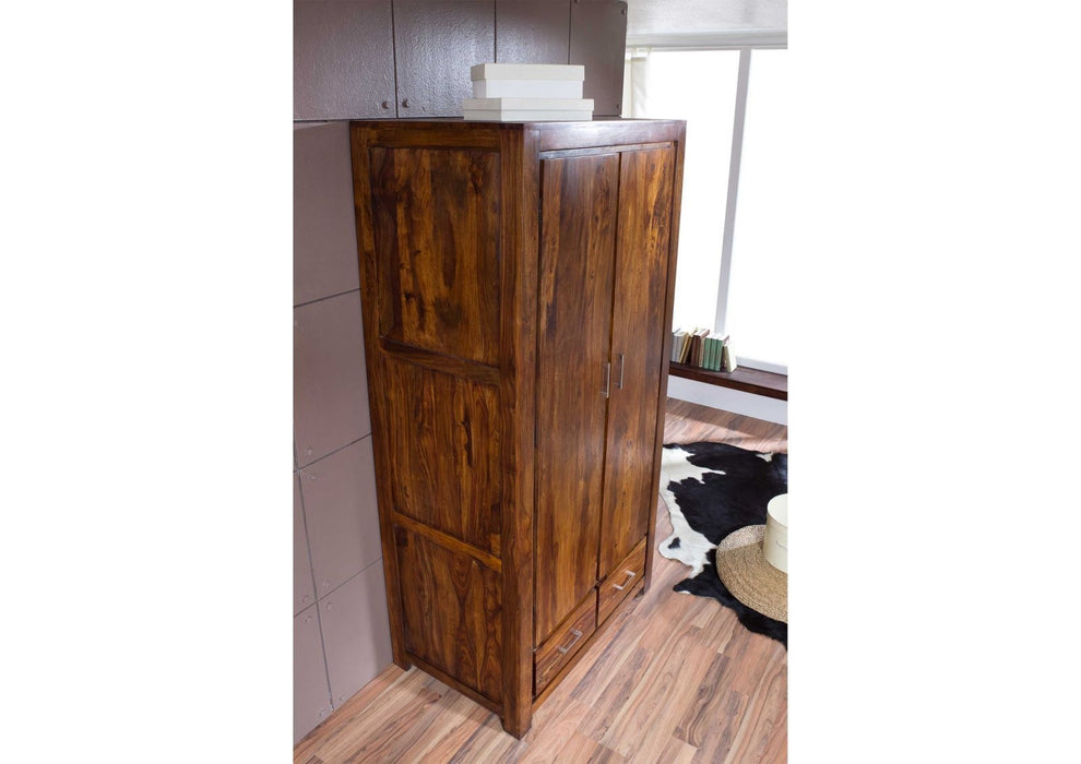 Garderobe Sheesham vollmassiv GERDA 100x61x200 life honey lackiert