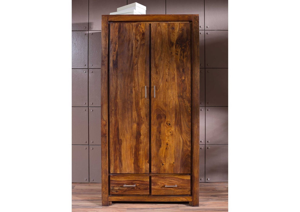 Garderobe Sheesham vollmassiv GERDA 100x61x200 life honey lackiert