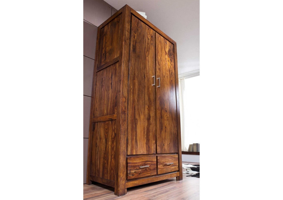 Garderobe Sheesham vollmassiv GERDA 100x61x200 life honey lackiert