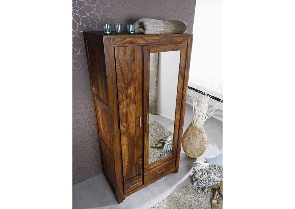 Garderobe Sheesham vollmassiv GERDA 100x61x200 life honey lackiert