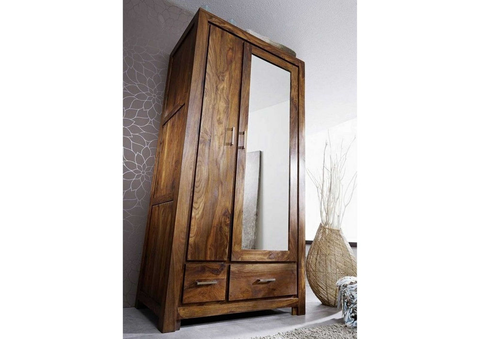 Garderobe Sheesham vollmassiv GERDA 100x61x200 life honey lackiert