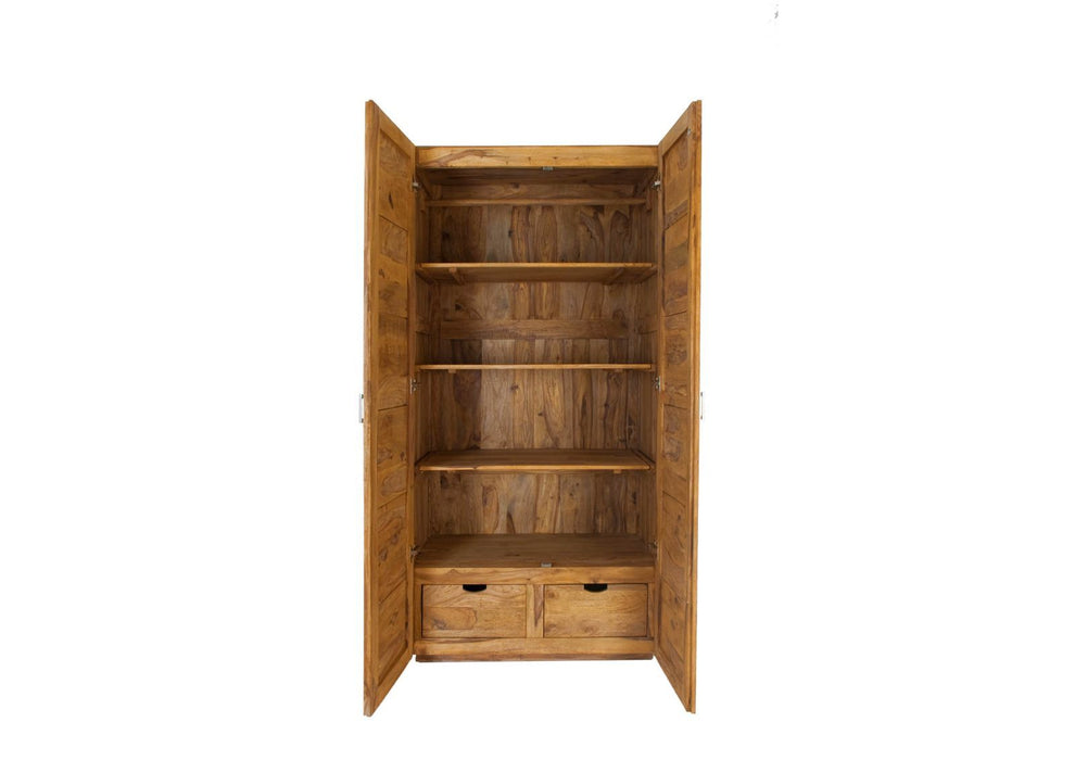 Armoire Sheesham 96x61x200 Nature brune brune brune