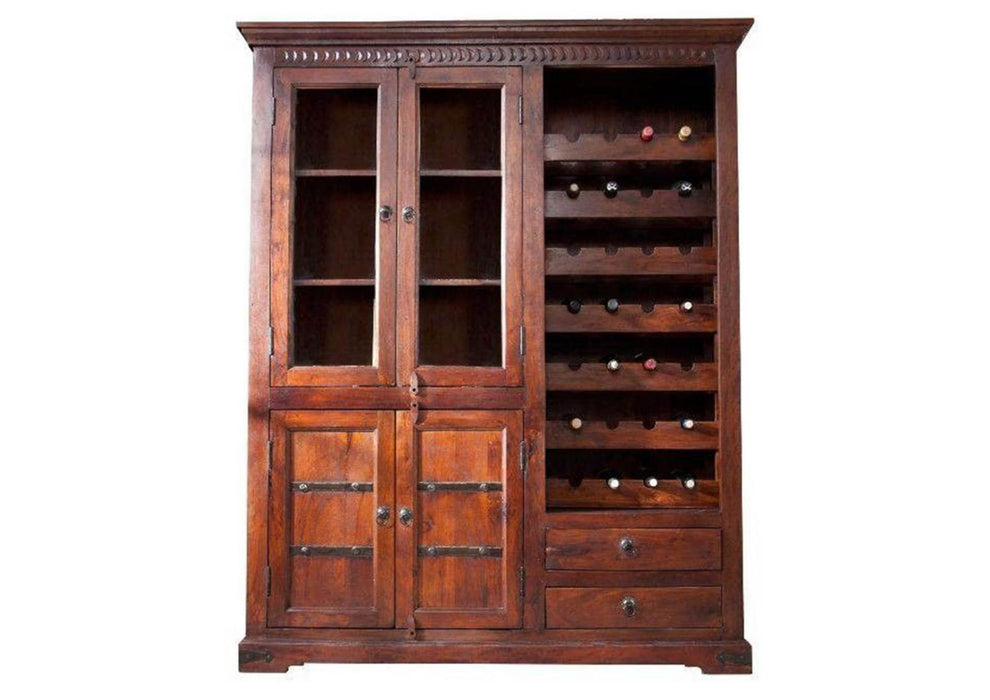 Cabinet à vin Acacia 144x47x180 Oxford