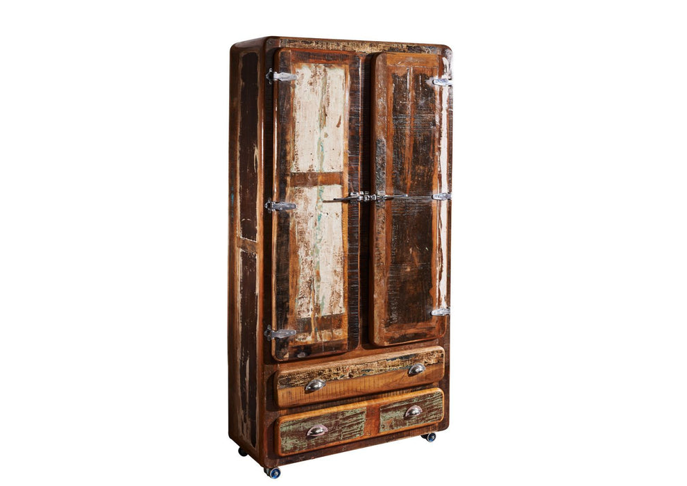 Cabinet Old Wood 90x38x185 Freile multi-colorant peint