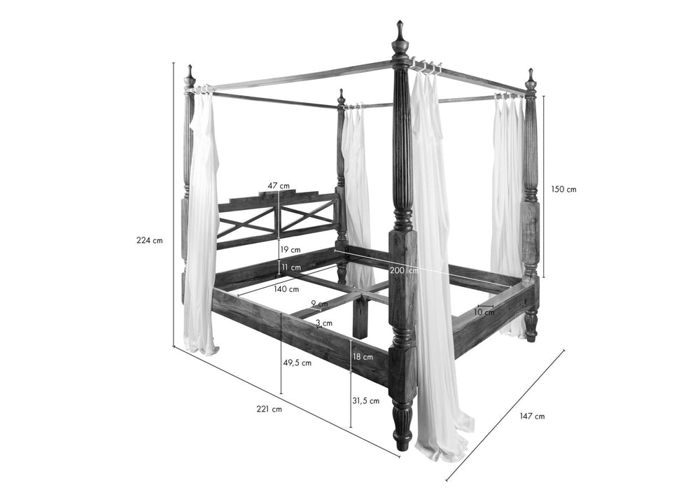 Hiyonbed Acacie 140x200x224 Oxford