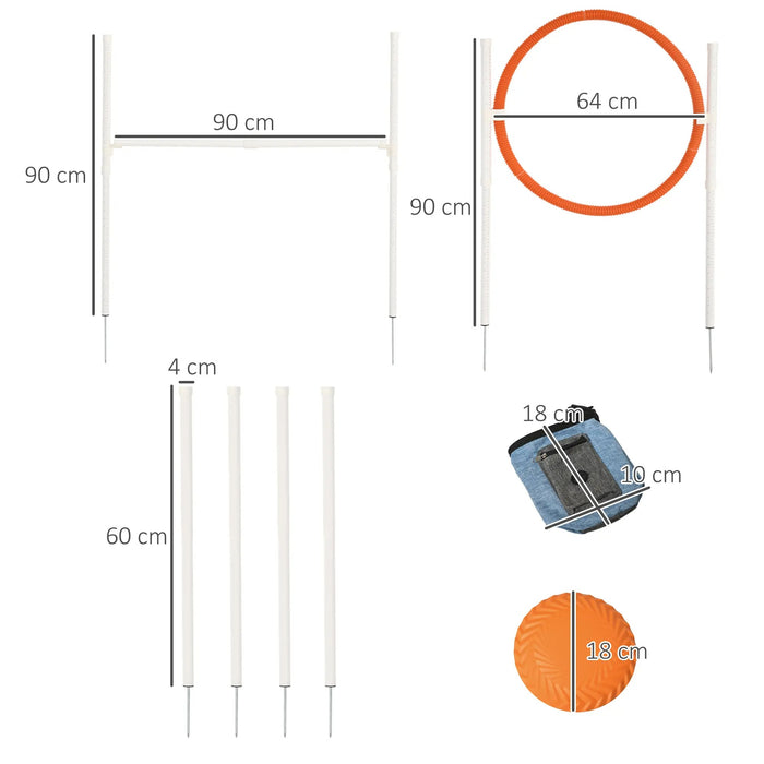 Ensemble de formation de chiens de slalom en plastique, 99x65x94cm