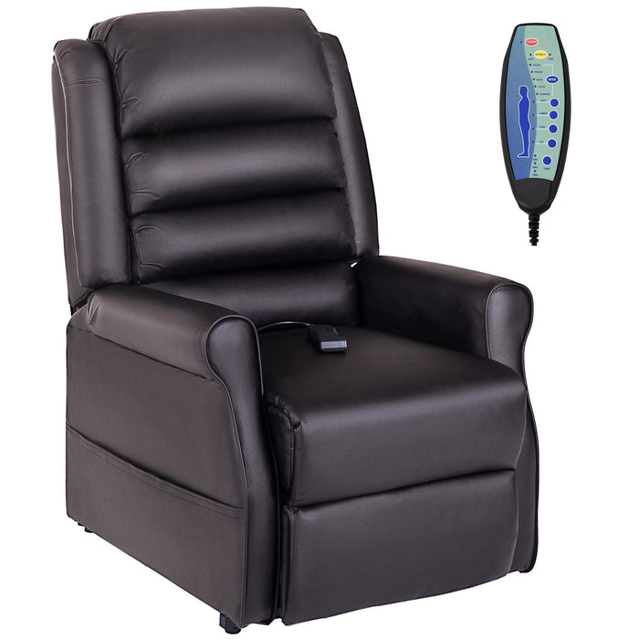 Massaggi sedia con stand -up Aid Relaxation Plashair tra cui Remote Control Brown scuro, 82x96x107 cm