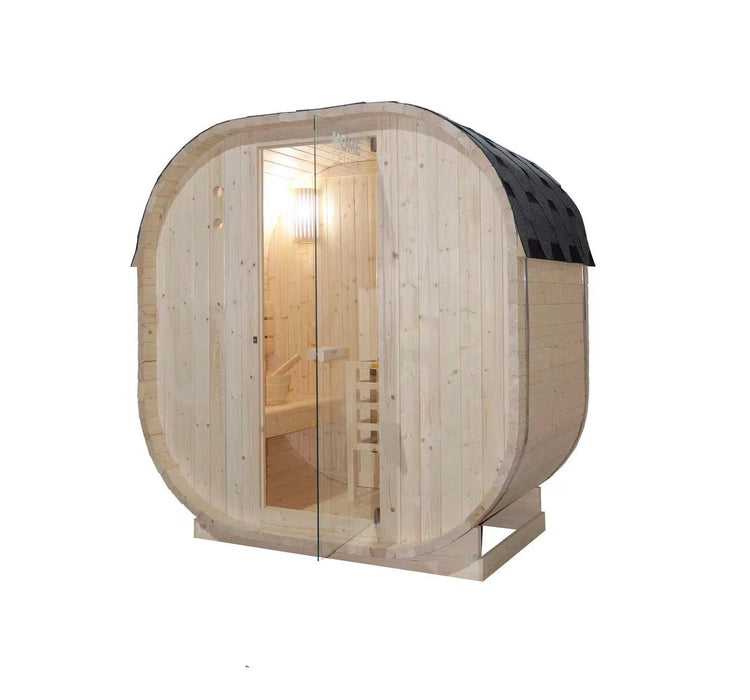 Sauna extérieur sauna sauna croisé M - 184 x 120 cm pour 2 personnes - sauna avec four de 3,6 kW