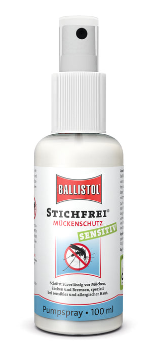 Ballistol Stitch -Section -protezione della zanzara sensibile allo spray per pompa allergia, 100 ml