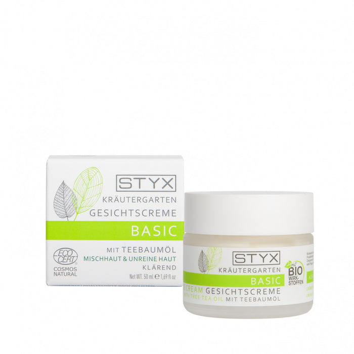 Kräutergarten BASIC Gesichtscreme mit Teebaumöl, 50ml