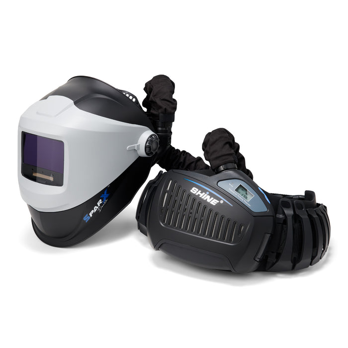 Welding helmet SHINE SPARX DOUBLE LCD + PAPR