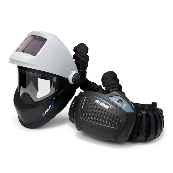 Welding helmet SHINE SPARX DOUBLE LCD + PAPR