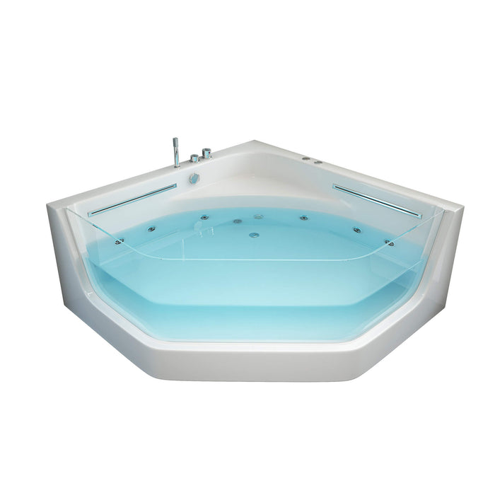 Whirlpool Badewanne INFINITY XL Farblichttherapie  - 150x150x55cm