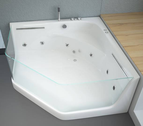 Whirlpool Badewanne INFINITY XL Farblichttherapie  - 150x150x55cm