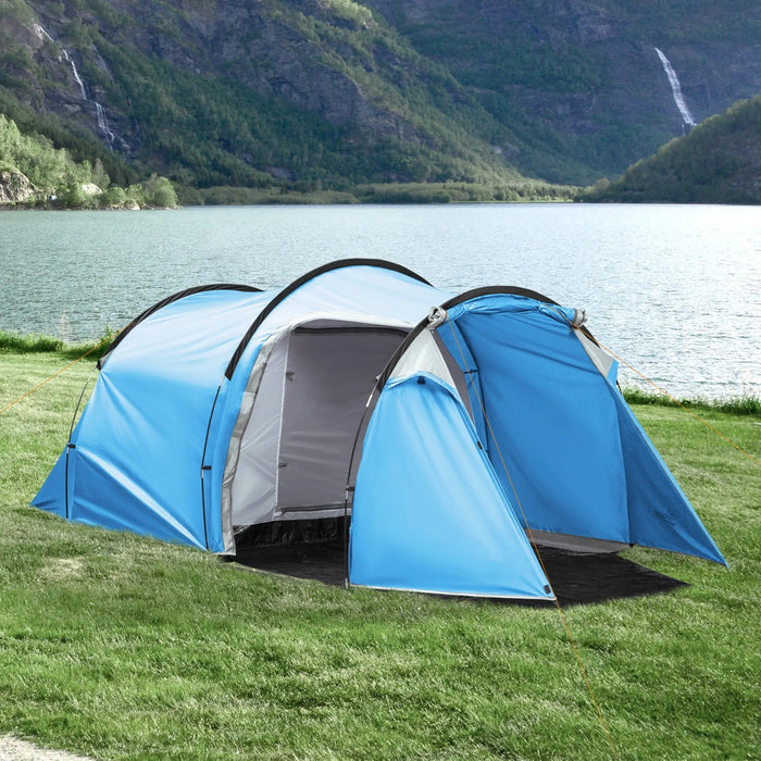 wurfzelt wasserdicht 3 personen Campingzelt Wurfzelt für 2-3 Personen mit Vorraum wasserdicht Hellblau — floki24