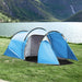 Campingzelt Wurfzelt für 2-3 Personen mit Vorraum wasserdicht Hellblau, 426x206x154cm