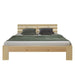 Doppelbett - natur, 180 x 200 cm - Massivholz Bettgestell Holzbett Futonbett  Bett