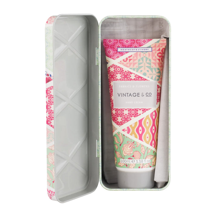 Handcreme in der Dose Vintage & Co - Fabrics & Flowers, 100ml