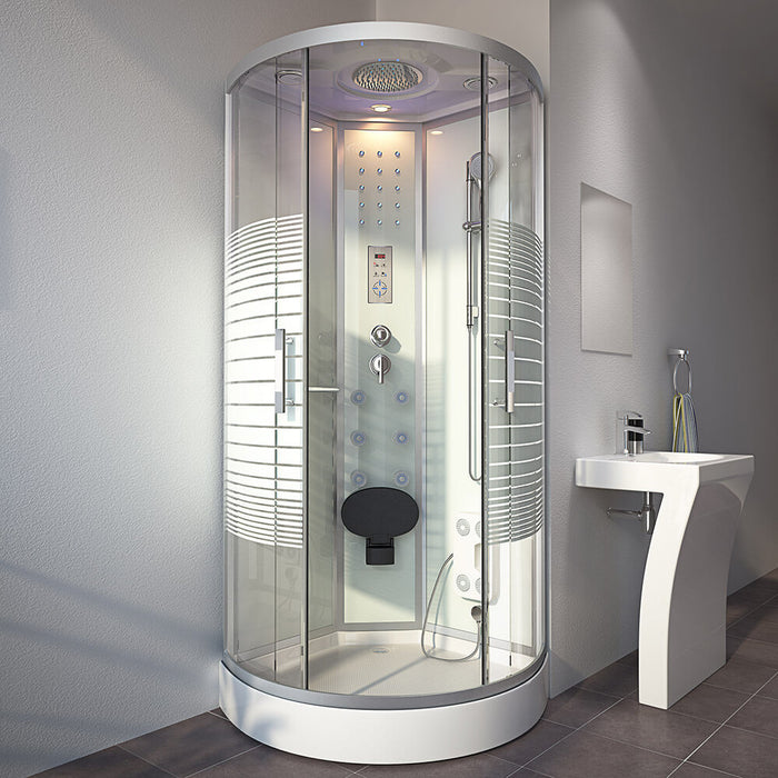 Douche à vapeur avec cascade Sauna à vapeur Manta L, 100x100x220cm