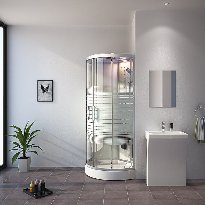 Douche à vapeur avec cascade Sauna à vapeur Manta L, 100x100x220cm