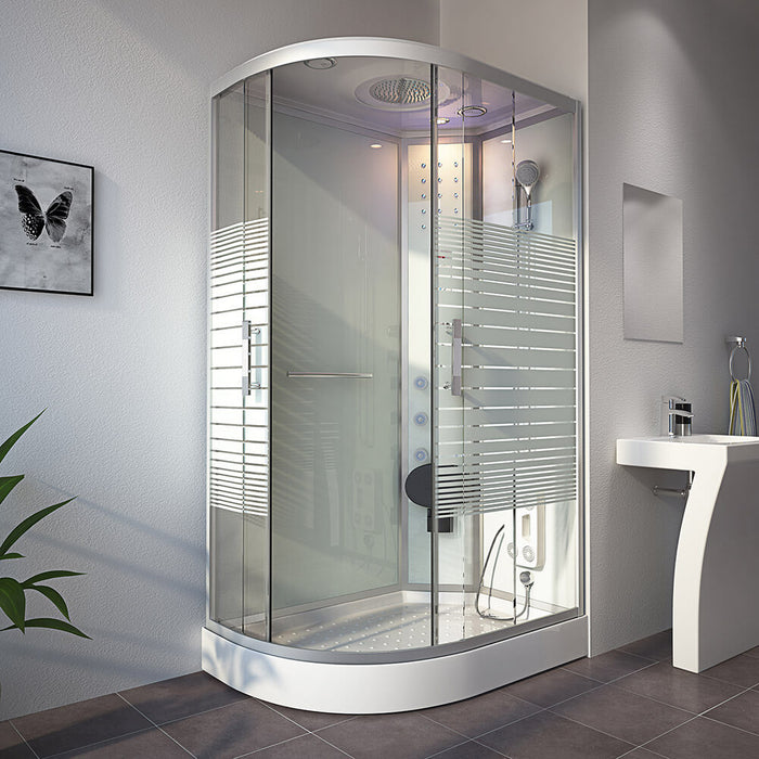 Douche à vapeur avec cascade Sauna à vapeur Manta XL, 120x80x220cm - à gauche