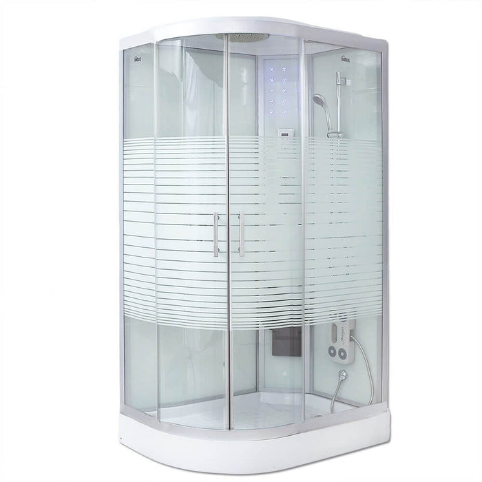 Douche à vapeur avec cascade Sauna à vapeur Manta XL, 120x80x220cm - à gauche