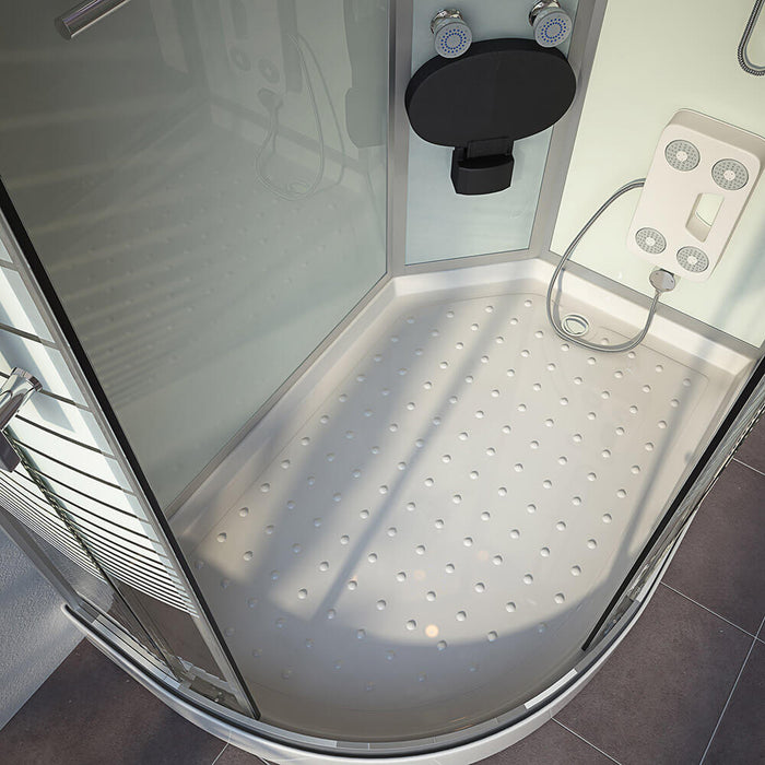 Douche à vapeur avec cascade Sauna à vapeur Manta XL, 120x80x220cm - à gauche