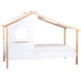 Hausbett Weiss Kinderbett Kinderhaus Bettkasten Holzbett Holz, 90x200 cm