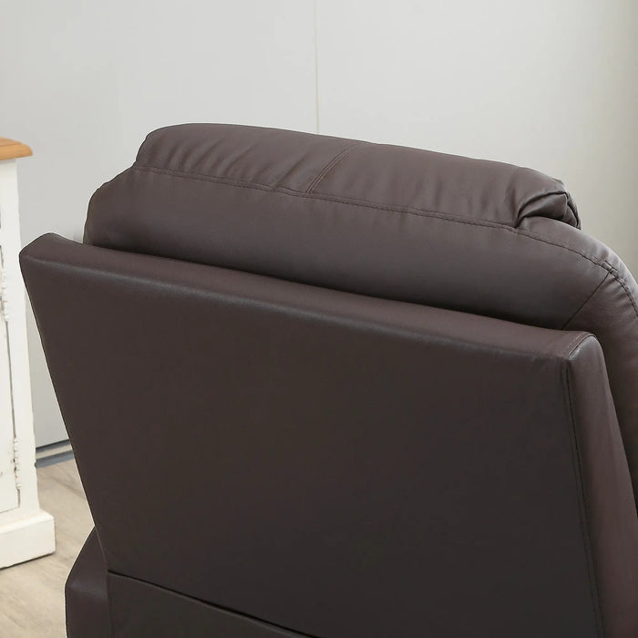 Chaise de massage avec stand -Up Fonction de mensonge en cuir synthétique jusqu'à 180 kg brun, 88x99x106cm