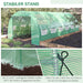 Foliengewächshaus Polytunnel 6x3x2m begehbares Gewächshaus mit aufrollbar Abdeckungen Folientunnel Treibhaus UV-Schutz Stahlrohr Grün