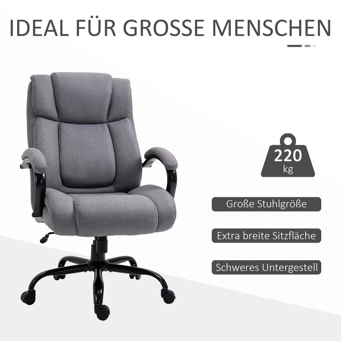 Bürostuhl Schreibtischstuhl Gaming-Stuhl Wippfunktion dick gepolstert ergonomisch Hellgrau, 72,5x83x110-118cm